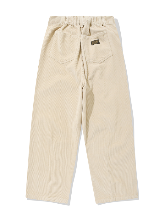 SP TWO TUCK WIDE CORDUROY PANTS-IVORY
