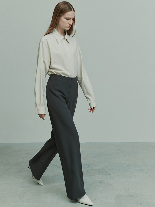 4COLORS ELASTICATED WAIST STRAIGHT LEG TROUSERS