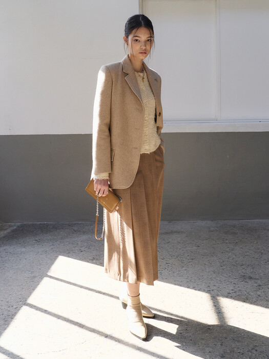 21 Winter_Beige Tweed Wool Blazer