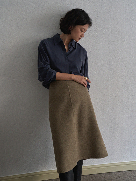  Fine Handmade Skirt - Khaki Beige