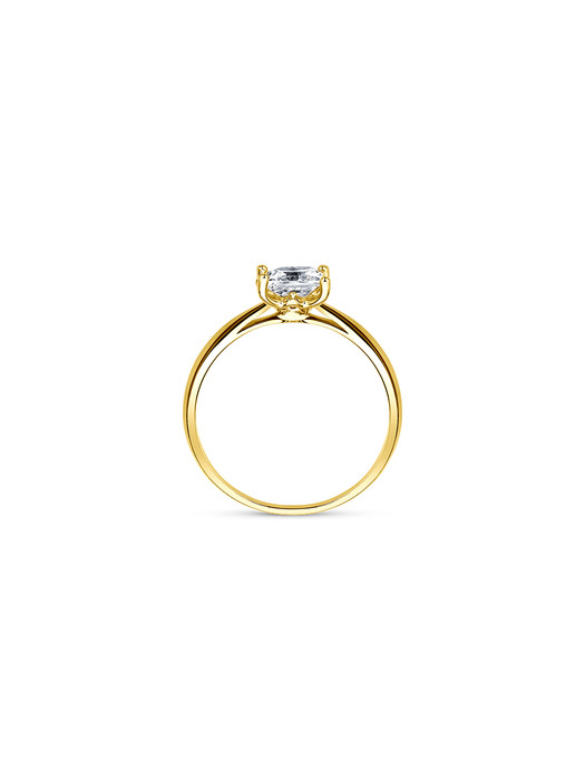 Solitaire Square Princess ring(yellow gold)