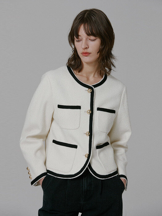 [단독]Maremma Tweed Jacket_White