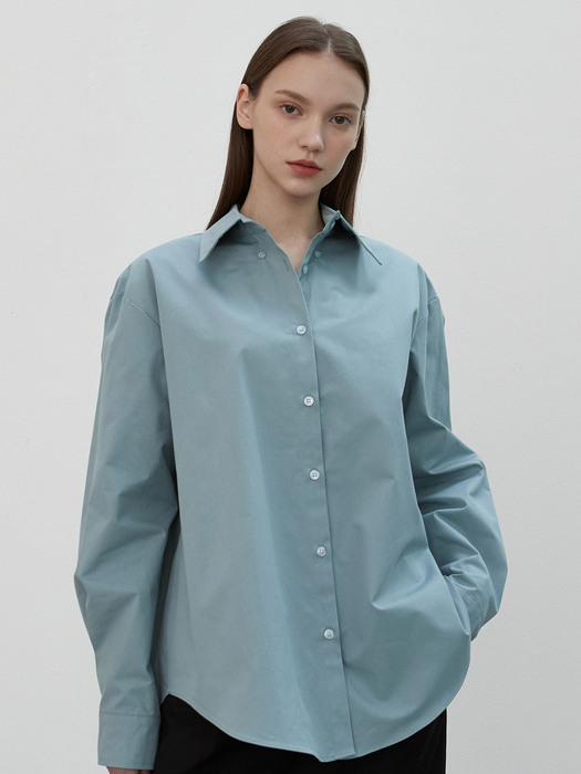 iuw1215 overfit cotton shirts (skyblue)