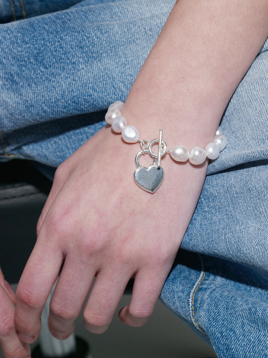 The Baroque Pearl and ME Heart Bracelet