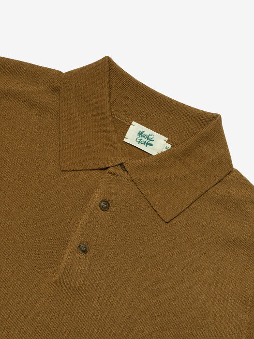 매니악골프_니트 폴로셔츠 브라운베이지 The Golf Knitted Polo Shirt BROWN BEIGE
