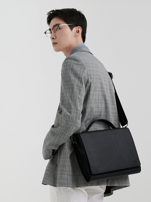 All flap business tote messenger
