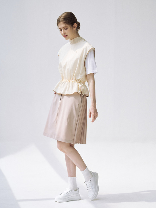 에이라인 플리츠 스커트(베이지) _ A - Line Pleated Skirt(Beige)