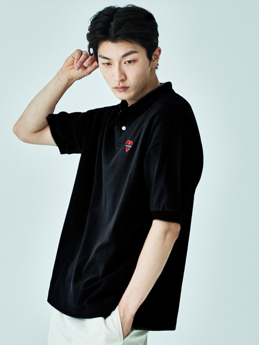 NOMANTIC LOGO OVERSIZE PK 1/2 T-SHIRTS BLACK