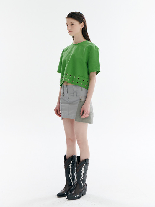 Big Pocket mini skirt [Gray]