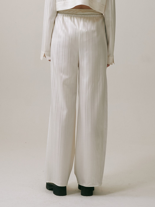 22SS_Slit Detail Trousers (Ivory Stripe)