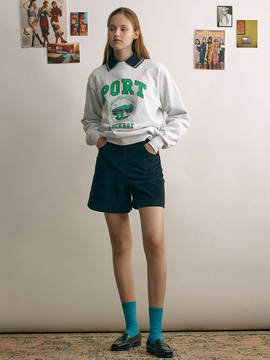 [N]PORT LOCKROY City artwork sweatshirt (Melange gray)