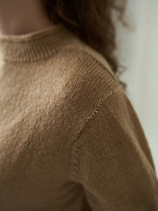 mohair stitch pullover (camel)