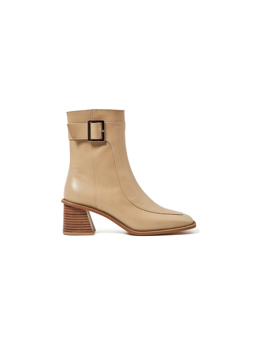 60mm Judd Sqaure Toe Ankle Boots (BEIGE)