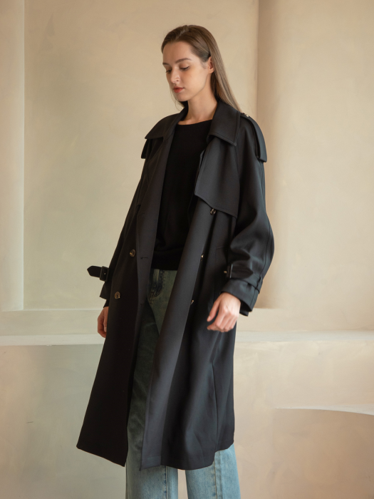 WED Belted loose fit casual trench coat