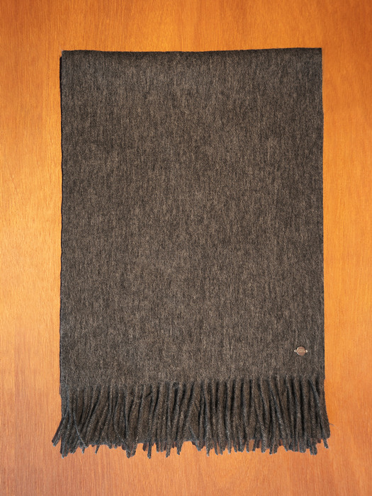 PURE MERINO WOOL MUFFLER-D GRAY