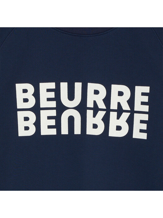 ep.7 BEURRE Decalcomanie Sweatshirt (NAVY)