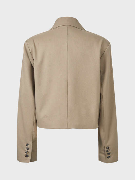 button collar jacket_beige