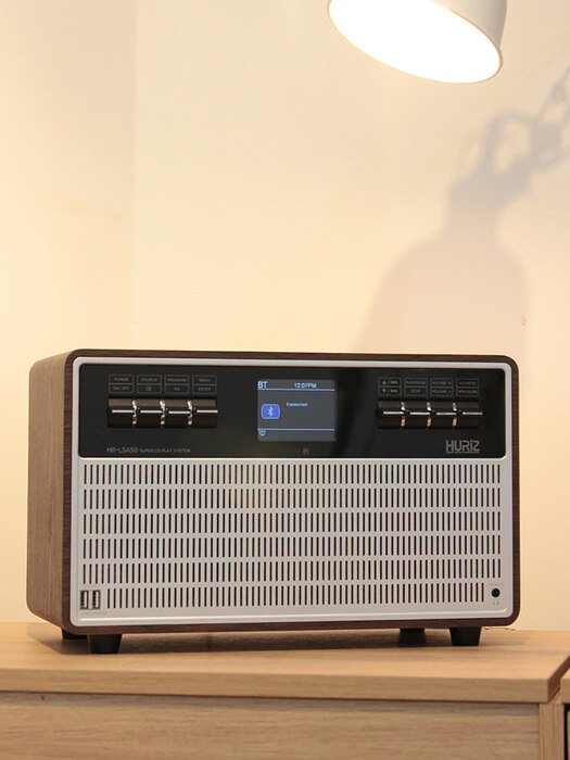 휴라이즈 HR-LS450 올인원 블루투스 미니 오디오 거실 스피커 CD플레이어 라디오