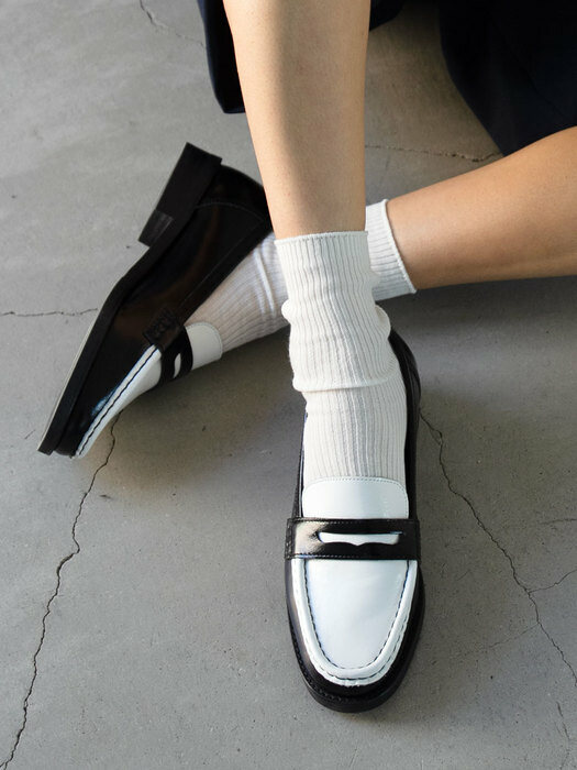 Penny loafers / white [N-267/WH]