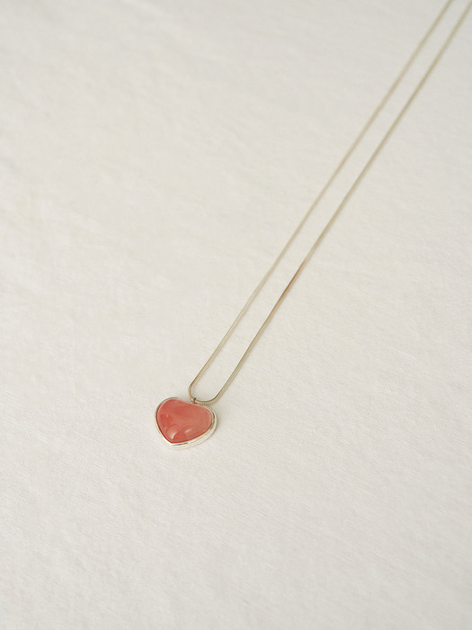 Heart Natural Agate_N (Red)