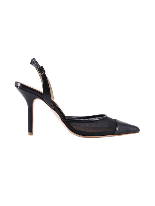 MESH SLINGBACK PUMP_BLACK