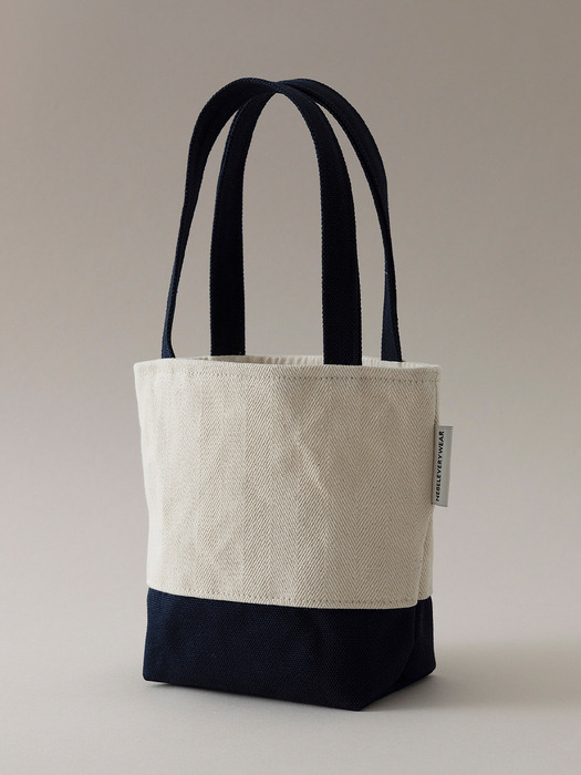 canvas mini tote bag_navy