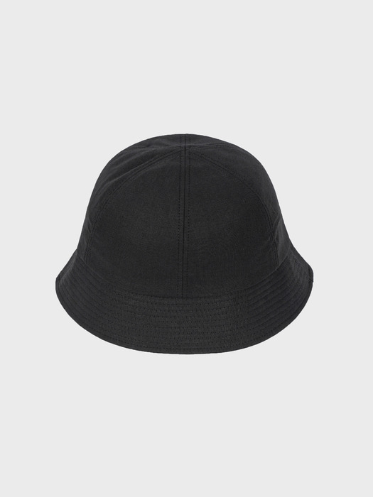 STITCH LINEN BUCKET HAT_BLACK