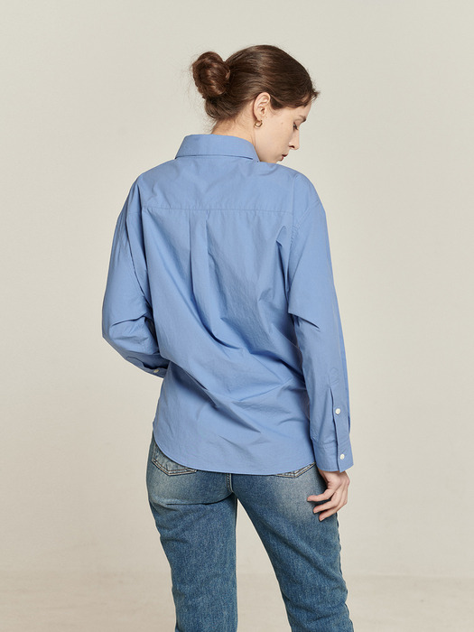 Solid Cotton Wrap Shirt_2color