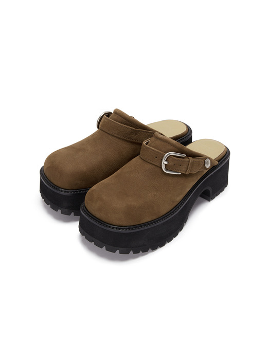 70`s CLOGS_chestnut nubuck