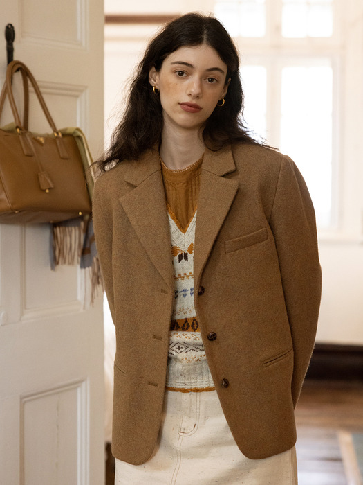 FELICIA classic wool jacket_camel