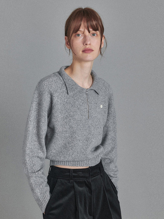 Helena Collar Knit (Grey)