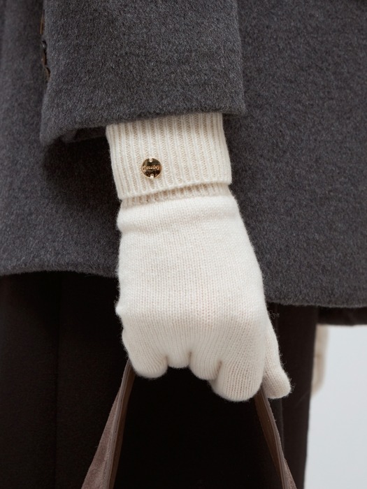 [선물포장] wool knit gloves - ivory