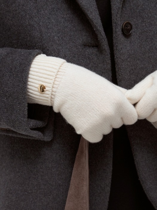 [선물포장] wool knit gloves - ivory