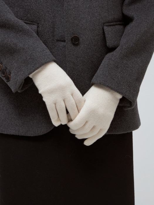 [선물포장] wool knit gloves - ivory