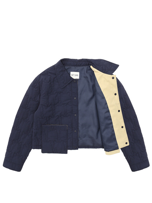 Recycled nylon OURS quilted jacket / navy
