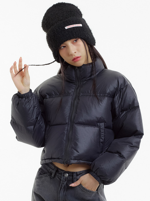 다운 숏 푸퍼 패딩 블랙_DOWN SHORT PUFFER PADDING BLACK