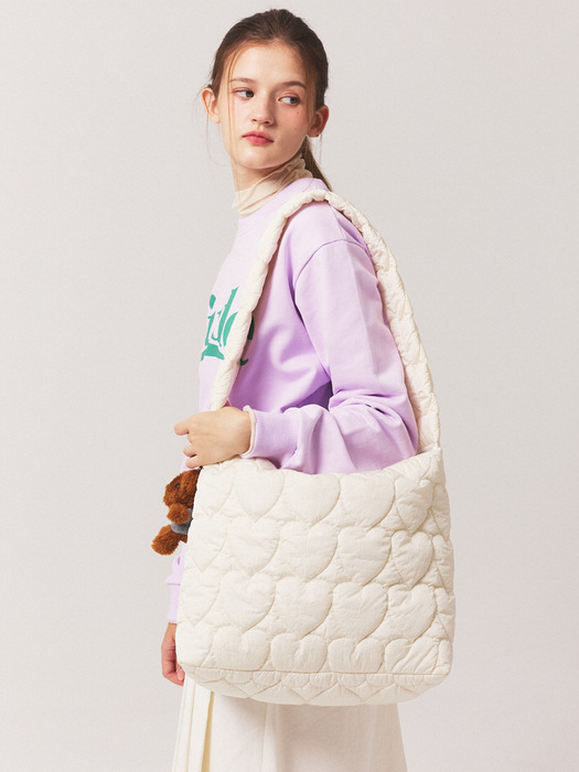 [모어쥬드]love love padding bag (아이보리) [W CONCEPT]