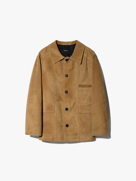 Single Suede French Coat (Camel)   