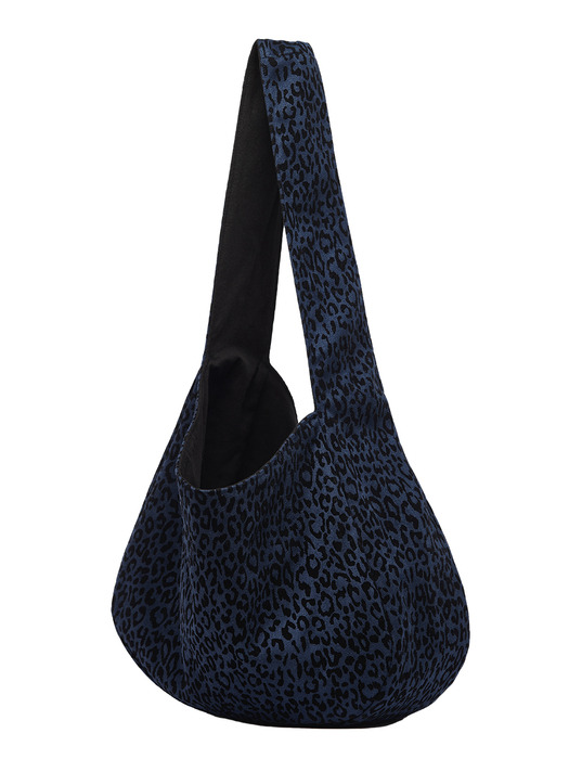 Navy Leopard Big Hobo Bag