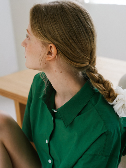 Over-fit Classic Shirt - Green