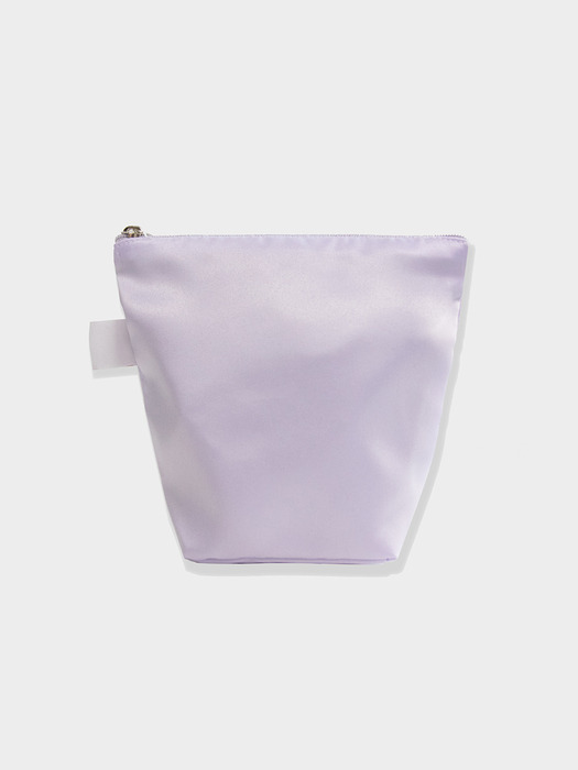 Satin Bow Pouch_violet