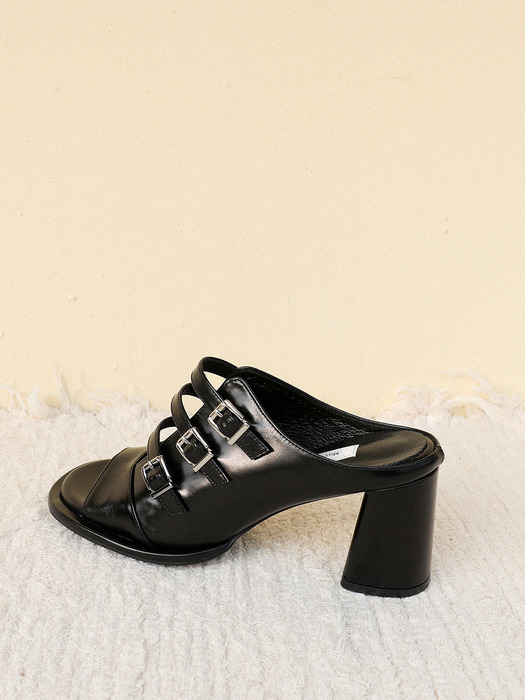 Posh toe open mule_black