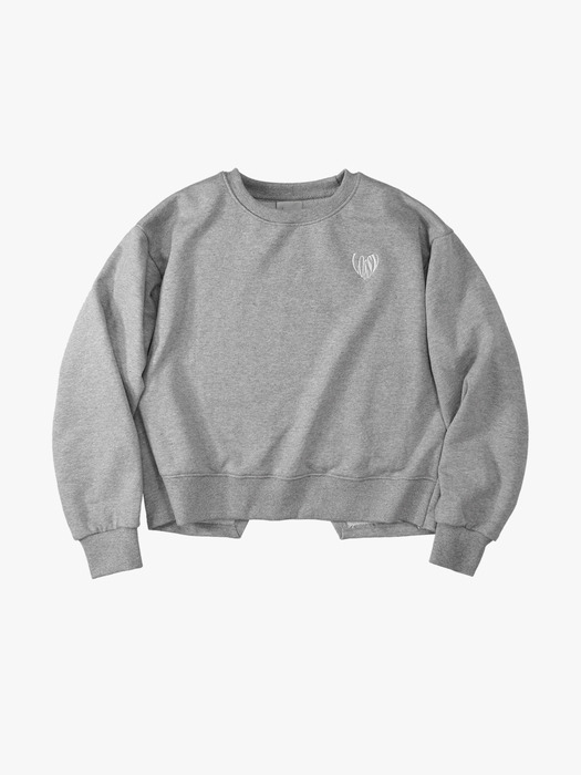 Heart symbol rap sweatshirt Gray