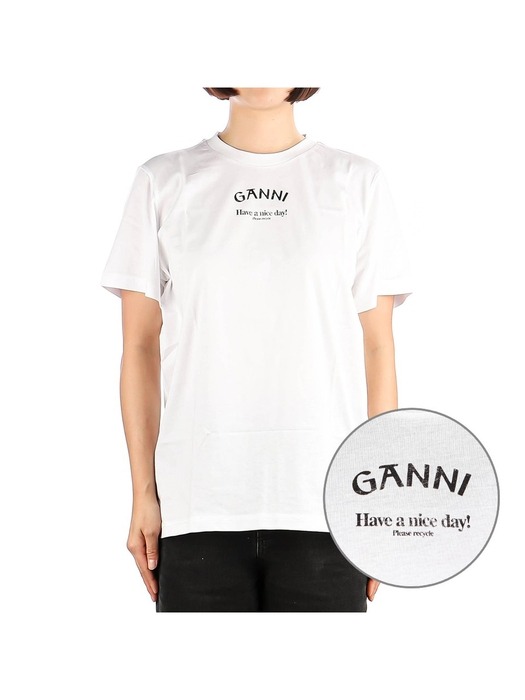 [가니] 24SS (T3561 BRIGHT WHITE) 여성 반팔 티셔츠