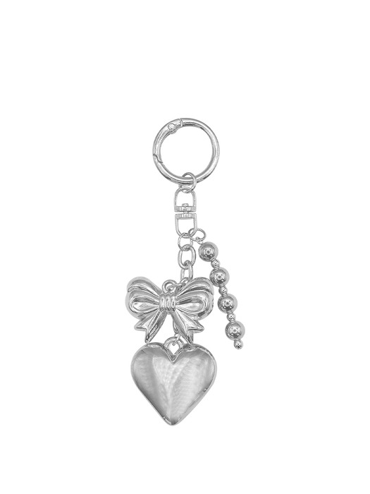 Heart ribbon keyring