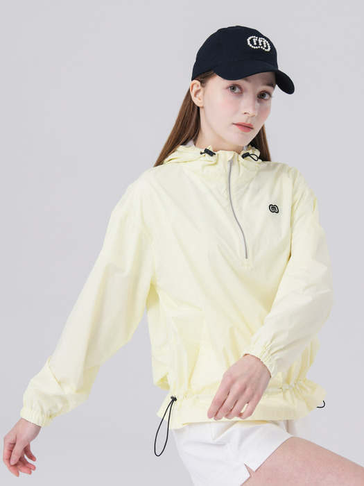24SS 후드 집업  아노락 패커블 고 기능 방수 라이트 옐로우  레인 쟈켓