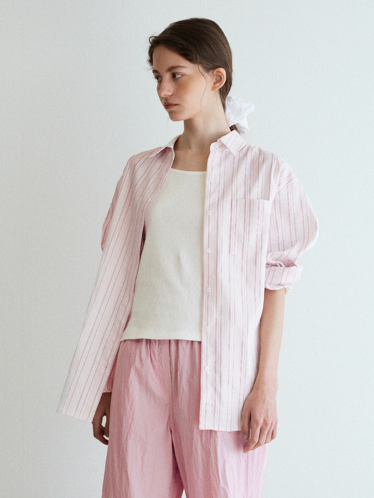 Stripe Shirt-pink