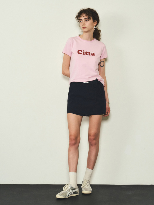 CITTA Signature Logo Slim T-shirt_CTT332(Pink)