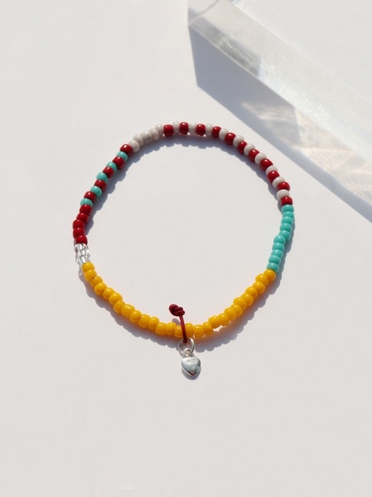 Awesome color line glass beads Bracelet 컬러 믹스 글라스 비즈 밴딩 팔찌