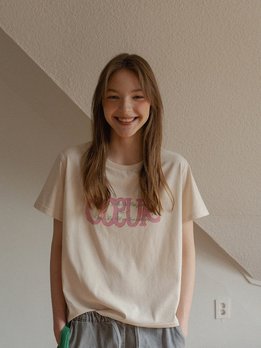 韓国【HOTEL PARIS CHILL】Paper Heart T-Shirt (5color) 호텔 파리칠]Paper Heart T-Shirt (5color)